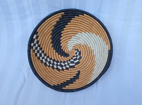 African baskets, Rwanda basket, handwoven baskets, wall hangings, table decor baskets, 12 inches basket