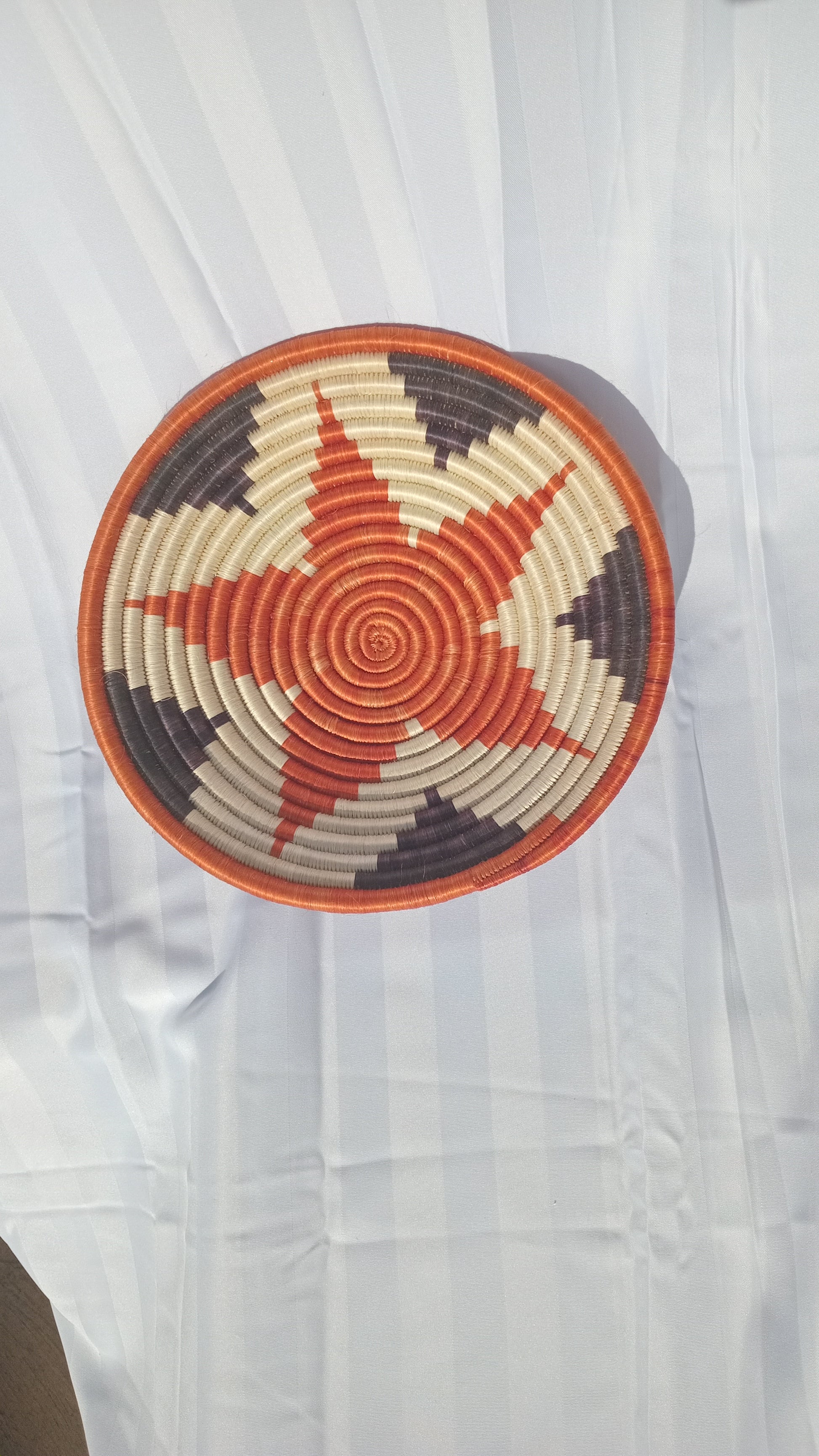 African baskets, Rwanda basket, handwoven baskets, wall hangings, table decor baskets, 12 inches baskets